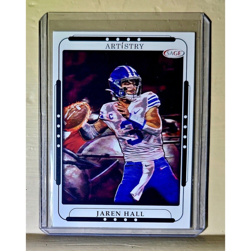 Jaren Hall 2023 SAGE NFL Artistry Football #64 Card